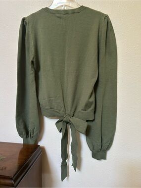 Mi Ami Tie-Back Knit Sweater